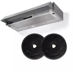 Cappa Aspirante Faber 152 Lg A60 Sottopensile Grigia Da 60 Cm 190 M3/h - Con 2 Filtri Carbone