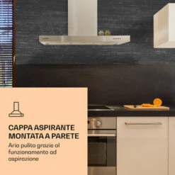 Klarstein Zarah 90 - Cappa Aspirante, 90 Cm, Capacità Aspirante: 600 M³/h, LED, Acciaio Inox -Negozio Di Elettrodomestici 13296139 2