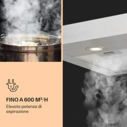 Klarstein Zarah 90 - Cappa Aspirante, 90 Cm, Capacità Aspirante: 600 M³/h, LED, Acciaio Inox -Negozio Di Elettrodomestici 13296139 4