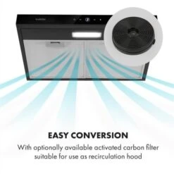 Klarstein Contempo Neo Cappa Sottopensile 60cm 175m³/h Inox Acrilico Nero 9 Klarstein Contempo Neo Cappa Sottopensile 60cm 175m³/h Inox Acrilico Nero -Negozio Di Elettrodomestici 13296318 3