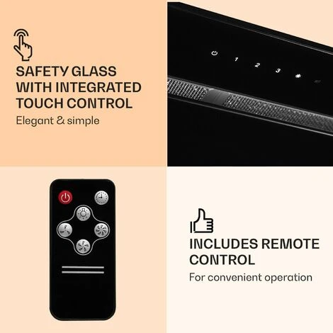 Klarstein Remy - Cappa A Soffitto, 90 Cm, 619 M³/h, 230 W, 3 Livelli, Telecomando 7 Klarstein Remy - Cappa A Soffitto, 90 Cm, 619 M³/h, 230 W, 3 Livelli, Telecomando - immagine 5