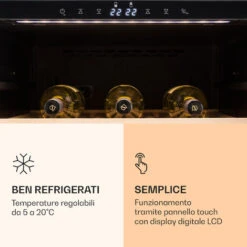 Klarstein Reserva 166 Duo - Frigorifero Per Vini, 166 Bottiglie, 379 Litri, 2 Zone, Touch 10 Klarstein Reserva 166 Duo - Frigorifero Per Vini, 166 Bottiglie, 379 Litri, 2 Zone, Touch -Negozio Di Elettrodomestici 14061647 4