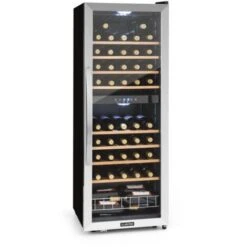 Klarstein Vinamour 54 Duo - Frigorifero Per Vini, 2 Zone, 148 Litri, 54 Bottiglie, Display Touch