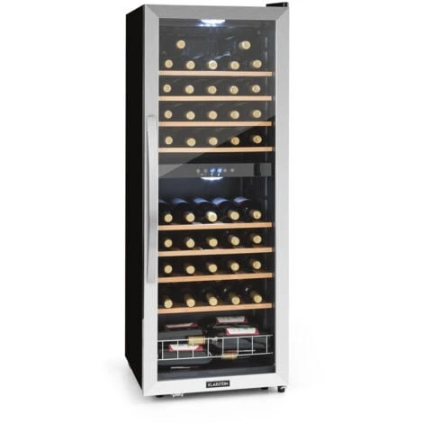 Klarstein Vinamour 54 Duo - Frigorifero Per Vini, 2 Zone, 148 Litri, 54 Bottiglie, Display Touch 3 Klarstein Vinamour 54 Duo - Frigorifero Per Vini, 2 Zone, 148 Litri, 54 Bottiglie, Display Touch