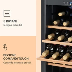 Klarstein Vinamour 54 Duo - Frigorifero Per Vini, 2 Zone, 148 Litri, 54 Bottiglie, Display Touch 11 Klarstein Vinamour 54 Duo - Frigorifero Per Vini, 2 Zone, 148 Litri, 54 Bottiglie, Display Touch -Negozio Di Elettrodomestici 14061804 5