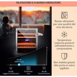 Klarstein Vinovilla 43 Built-In Duo Cantinetta Vino A Due Zone 129l 43 Bott. 3 Colori Anta In Vetro -Negozio Di Elettrodomestici 14061923 4