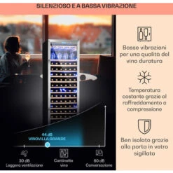 Klarstein Vinovilla Grande 165 Built-in Uno - Frigorifero Per Vini, 425 L, 165 Bottiglie, Luce A 3 Colori, Sportello In Vetro 10 Klarstein Vinovilla Grande 165 Built-in Uno - Frigorifero Per Vini, 425 L, 165 Bottiglie, Luce A 3 Colori, Sportello In Vetro -Negozio Di Elettrodomestici 14061926 4
