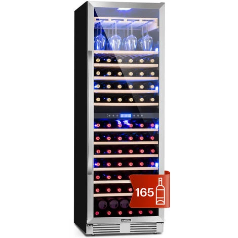 Klarstein Vinovilla Grande 165 Built-in Duo - Frigorifero Per Vini, 425 L, 165 Bottiglie, Luce A 3 Colori, Sportello In Vetro 3 Klarstein Vinovilla Grande 165 Built-in Duo - Frigorifero Per Vini, 425 L, 165 Bottiglie, Luce A 3 Colori, Sportello In Vetro