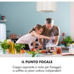 Klarstein Barett - Cappa Aspirante A Isola, Ø 35 Cm, Ricircolo, 558 M³/h, LED, Filtri Ai Carboni Attivi -Negozio Di Elettrodomestici 14061974 2