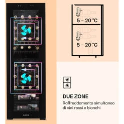 Klarstein Shiraz 39 Duo Cantinetta Vino 2 Zone 105l 39 Bottiglie -Negozio Di Elettrodomestici 14061984 4