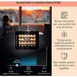 Klarstein Vinsider 24 Built-In Uno Onyx Exition Frigorifero Per Vini Da Incasso 24 Bottiglie 57 L 10 Klarstein Vinsider 24 Built-In Uno Onyx Exition Frigorifero Per Vini Da Incasso 24 Bottiglie 57 L -Negozio Di Elettrodomestici 14062033 4