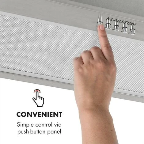 Klarstein Down Under Cappa Aspirante Incasso 60cm Scarico: 590 M³/h LED Inox 7 Klarstein Down Under Cappa Aspirante Incasso 60cm Scarico: 590 M³/h LED Inox - immagine 5