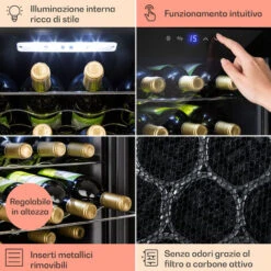 Klarstein Shiraz 16 Uno - Frigorifero Per Vini, 42 L, Pannello Di Controllo Touch, 131 W, 5-18°C -Negozio Di Elettrodomestici 14062195 5