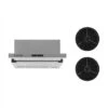Klarstein Vinea Cappa Aspirante Set Di Ricircolo 60 Cm 610 M³/h Filtro A Carbone Attivo Argento -Negozio Di Elettrodomestici 14192802 1