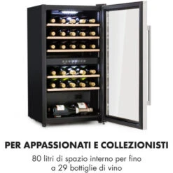 Klarstein Vinamour 29 Duo - Frigorifero Per Vini, 2 Zone, 80 L/29 Bottiglie, 5-22°C, Touch 9 Klarstein Vinamour 29 Duo - Frigorifero Per Vini, 2 Zone, 80 L/29 Bottiglie, 5-22°C, Touch -Negozio Di Elettrodomestici 14458752 3