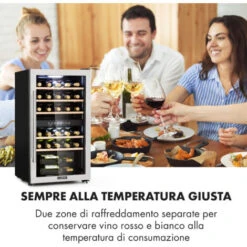 Klarstein Vinamour 29 Duo - Frigorifero Per Vini, 2 Zone, 80 L/29 Bottiglie, 5-22°C, Touch 10 Klarstein Vinamour 29 Duo - Frigorifero Per Vini, 2 Zone, 80 L/29 Bottiglie, 5-22°C, Touch -Negozio Di Elettrodomestici 14458752 4