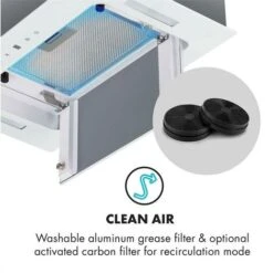 Klarstein Hektor Cappa Aspirante A Incasso 52cm Scarico: 530 M³/h LED Touch Vetro 11 Klarstein Hektor Cappa Aspirante A Incasso 52cm Scarico: 530 M³/h LED Touch Vetro -Negozio Di Elettrodomestici 14914829 5