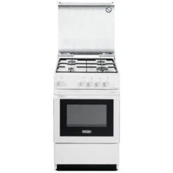 DeLonghi De Longhi SGW 554 GN N Linea Smart Cucina A Gas Libera Installazione Forno A Gas 4 Fuochi Classe Energetica Coperchio In Cristallo 50 Cm Bianco