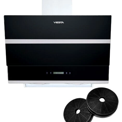 VIESTA DH900XE Cappa Aspirante 90cm 320W Incl. Filtro Di Carbonio Attivo - Cappa Da Cucina / Cappa Da Parete Con Sensore Di Controllo Tattile, Con Luce LED , Fatto In Vetro Nero E Acciaio Inox 3 VIESTA DH900XE Cappa Aspirante 90cm 320W Incl. Filtro Di Carbonio Attivo - Cappa Da Cucina / Cappa Da Parete Con Sensore Di Controllo Tattile, Con Luce LED , Fatto In Vetro Nero E Acciaio Inox