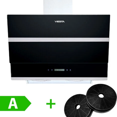 VIESTA DH900XE Cappa Aspirante 90cm 320W Incl. Filtro Di Carbonio Attivo - Cappa Da Cucina / Cappa Da Parete Con Sensore Di Controllo Tattile, Con Luce LED , Fatto In Vetro Nero E Acciaio Inox 4 VIESTA DH900XE Cappa Aspirante 90cm 320W Incl. Filtro Di Carbonio Attivo - Cappa Da Cucina / Cappa Da Parete Con Sensore Di Controllo Tattile, Con Luce LED , Fatto In Vetro Nero E Acciaio Inox - immagine 2