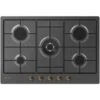 Candy CHW74WGTGH Piano Cottura A Gas 5 Zone 75 Cm Grigio -Negozio Di Elettrodomestici 16517338 1