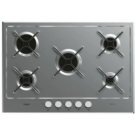 Whirlpool GMA 7514/IXL Piano Cottura A Gas 5 Zone IXelium Griglie In Ghisa 73 Cm Acciaio Inox 3 Whirlpool GMA 7514/IXL Piano Cottura A Gas 5 Zone IXelium Griglie In Ghisa 73 Cm Acciaio Inox