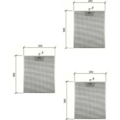 FRANKE 1960373 ARISTON 059594 FILTRO CAPPA ALLUMINIO 253X300mm 39610300 F204 3PZ