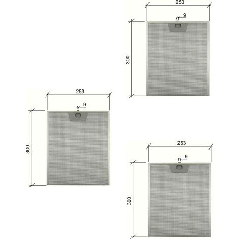 FRANKE 1960373 ARISTON 059594 FILTRO CAPPA ALLUMINIO 253X300mm 39610300 F204 3PZ 5 FRANKE 1960373 ARISTON 059594 FILTRO CAPPA ALLUMINIO 253X300mm 39610300 F204 3PZ - immagine 3