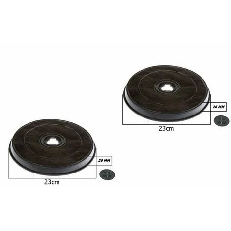 N.2 FILTRI CAPPA CARBONI ATTIVI FABER 152 FILTRANTE ACCFAB-FIL DIAM 23 CM F 38 4 N.2 FILTRI CAPPA CARBONI ATTIVI FABER 152 FILTRANTE ACCFAB-FIL DIAM 23 CM F 38 - immagine 2