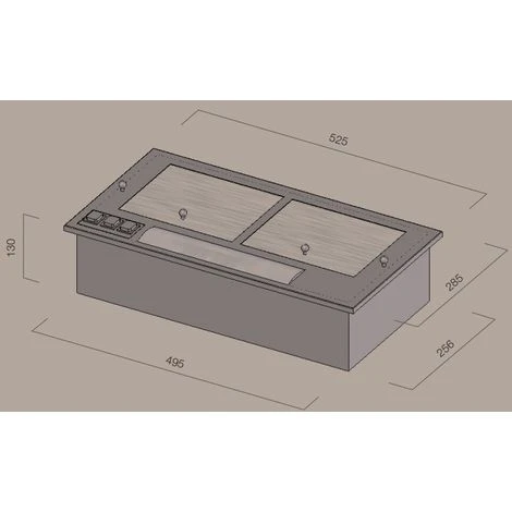 Cappa Gruppo Incasso INOX Da 50cm 1 Motore Ed 1 Filtro Cappa Alluminio 4 Cappa Gruppo Incasso INOX Da 50cm 1 Motore Ed 1 Filtro Cappa Alluminio - immagine 2