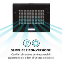 Klarstein Capannina Cappa Sottopensile 60cm 166m³/h LED Acciaio Inox Nero 9 Klarstein Capannina Cappa Sottopensile 60cm 166m³/h LED Acciaio Inox Nero -Negozio Di Elettrodomestici 18618347 3