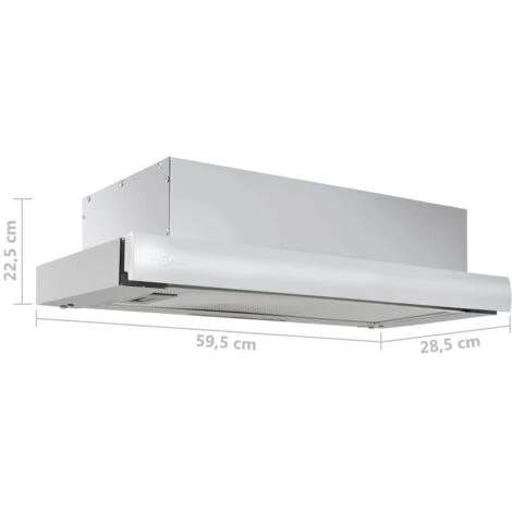 Cappa Da Cucina Incorporata Sottile 480 M³/h Alluminio Acciaio VidaXL 5 Cappa Da Cucina Incorporata Sottile 480 M³/h Alluminio Acciaio VidaXL - immagine 3
