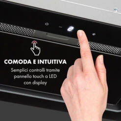 Klarstein Hektor Eco Cappa Aspirante Da Incasso 52 Cm 566 M³/h Touch Vetro Nero -Negozio Di Elettrodomestici 20110761 4