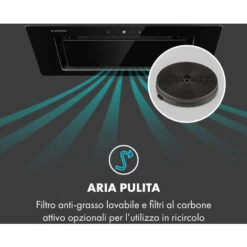Klarstein Hektor Eco Cappa Aspirante Da Incasso 52 Cm 566 M³/h Touch Vetro Nero -Negozio Di Elettrodomestici 20110761 5