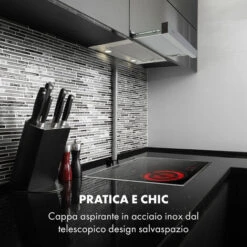 Klarstein Viola Cappa Aspirante Acciaio Inox 59,6 Cm 612m³/h Classe A Argento -Negozio Di Elettrodomestici 20154985 2