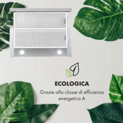 Klarstein Viola Cappa Aspirante Acciaio Inox 59,6 Cm 612m³/h Classe A Argento -Negozio Di Elettrodomestici 20154985 3