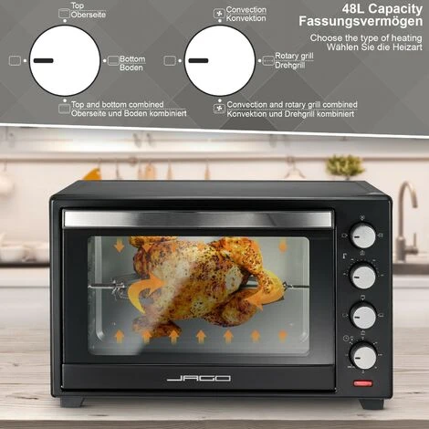 Nova Forno Elettrico 48 L Con 6 Modalità Di Cottura Con Girarrosto Teglia E Griglia 4 Nova Forno Elettrico 48 L Con 6 Modalità Di Cottura Con Girarrosto Teglia E Griglia - immagine 2