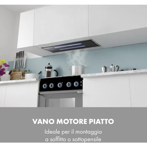 Klarstein High Line Cappa A Soffitto 90cm 410 M3/h 75W 3 Livelli Telecomando Nero 7 Klarstein High Line Cappa A Soffitto 90cm 410 M3/h 75W 3 Livelli Telecomando Nero - immagine 5