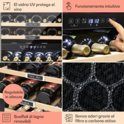 Klarstein Vinsider 36 Frigorifero Per Vini, 2 Zone Di Raffreddamento, 5-22°C, 85l, Acciaio Inossidabile -Negozio Di Elettrodomestici 22853950 5
