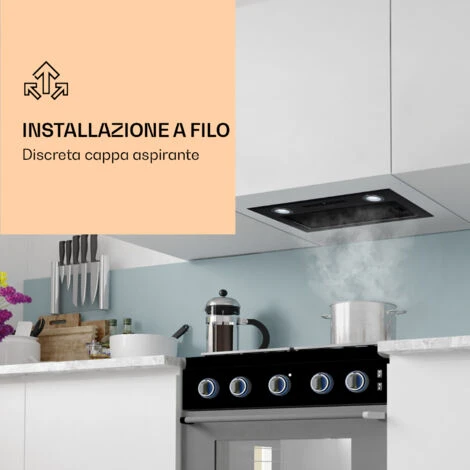 Klarstein Paolo - Cappa Aspirante Da Incasso, 52 Cm, Classe Energetica: A, 593 M³/h, LED Touch 5 Klarstein Paolo - Cappa Aspirante Da Incasso, 52 Cm, Classe Energetica: A, 593 M³/h, LED Touch - immagine 3