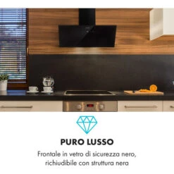 Klarstein Laurel 90 Cappa Aspirante 90cm Aria Di Scarico: 350 M³/h LED Touch Nero -Negozio Di Elettrodomestici 22854061 2