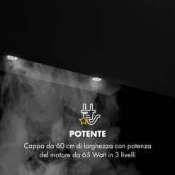 Klarstein Laurel 90 Cappa Aspirante 90cm Aria Di Scarico: 350 M³/h LED Touch Nero -Negozio Di Elettrodomestici 22854061 3