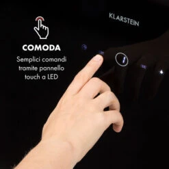 Klarstein Laurel 90 Cappa Aspirante 90cm Aria Di Scarico: 350 M³/h LED Touch Nero -Negozio Di Elettrodomestici 22854061 4
