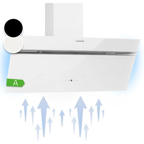 Klarstein Alina Cappa Aspirante 90 Cm 600 M³/h Luce Ambiente Frontale Di Vetro Bianco 3 Klarstein Alina Cappa Aspirante 90 Cm 600 M³/h Luce Ambiente Frontale Di Vetro Bianco