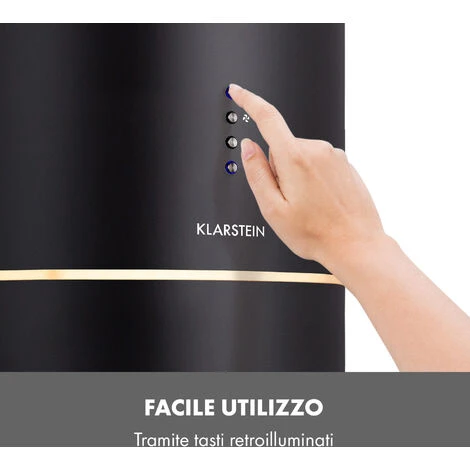 Klarstein Tron Ambience Cappa Aspirante A Isola Ø38cm Ricircolo 540m³/h LED Nero 7 Klarstein Tron Ambience Cappa Aspirante A Isola Ø38cm Ricircolo 540m³/h LED Nero - immagine 5