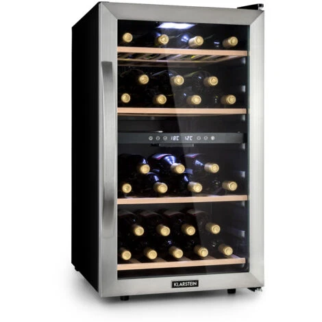 Klarstein Vinamour 45D Frigorifero Per Vini 2 Zone 118 L/45 Bottiglie 5-18 °C Inox 2 Klarstein Vinamour 45D Frigorifero Per Vini 2 Zone 118 L/45 Bottiglie 5-18 °C Inox