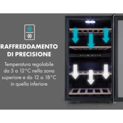 Klarstein Vinamour 45D Frigorifero Per Vini 2 Zone 118 L/45 Bottiglie 5-18 °C Inox 10 Klarstein Vinamour 45D Frigorifero Per Vini 2 Zone 118 L/45 Bottiglie 5-18 °C Inox -Negozio Di Elettrodomestici 22854337 5