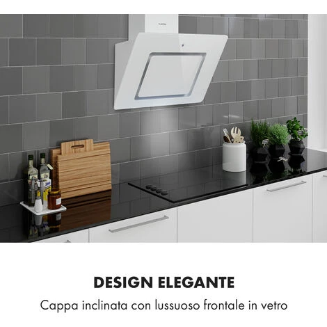 Klarstein Sofia 60 Cappa Aspirante 300 M³/h Touch-Control Frontale In Vetro Bianco 4 Klarstein Sofia 60 Cappa Aspirante 300 M³/h Touch-Control Frontale In Vetro Bianco - immagine 2