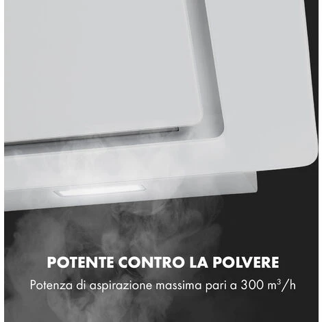 Klarstein Sofia 60 Cappa Aspirante 300 M³/h Touch-Control Frontale In Vetro Bianco 5 Klarstein Sofia 60 Cappa Aspirante 300 M³/h Touch-Control Frontale In Vetro Bianco - immagine 3