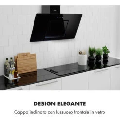 Klarstein Sofia 90 Cappa Aspirante 300 M³/h Touch-Control Frontale In Vetro Nero -Negozio Di Elettrodomestici 22854394 2